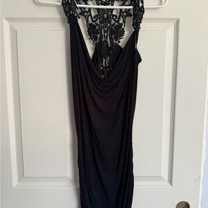 Forever 21 Black Backless Lace Dress
